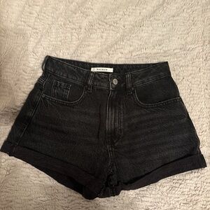 PacSun High Waist Black Denim Shorts